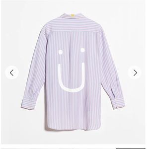 Kerri Rosenthal Maddie shirt smile in bubble pink
